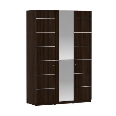 Pro Design Vegas NFN Lemari Pakaian - Brown Walnut [3 Pintu]