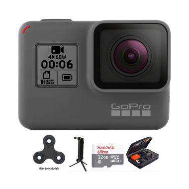 GoPro Hero 6 Combo Deluxe 32 GB Spin Action Camera - Black