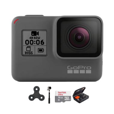 GoPro Hero 6 Combo Deluxe 16 GB Spin Action Camera - Black