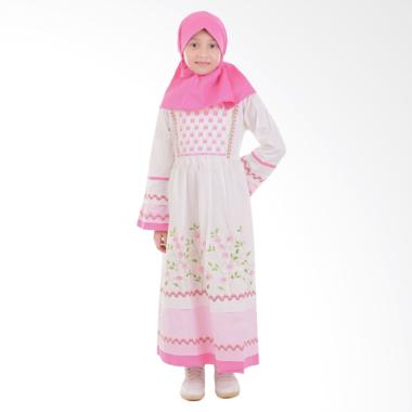 Jesca and Paul Olivia 226 Gamis Baju Muslim Anak - White