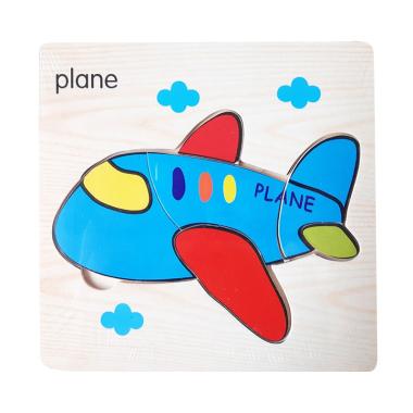 MOMO Puzzle Kayu Plane Mainan Puzzle Anak