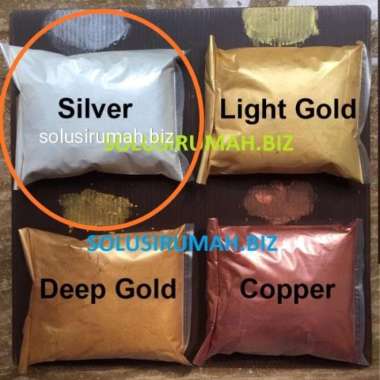 PEWARNA SILVER ALUMINIUM PERAK SERBUK POWDER BUBUK MUTIARA / ons