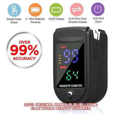 FINGERTIP PULSE OXIMETER SPO2 FINGERTIP PULSE OXYMETER SPO2 LCD FULL COLOR PORTABLE ALAT UKUR KADAR 