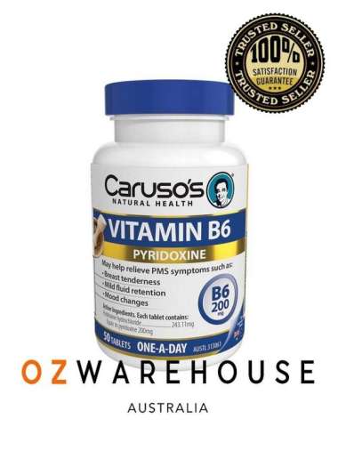 Caruso's Natural Health Vitamin B6 200MG 50 Tablets