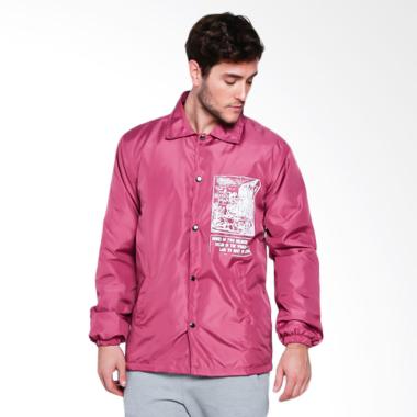 Monstore Coach Jacket Pria - Magenta
