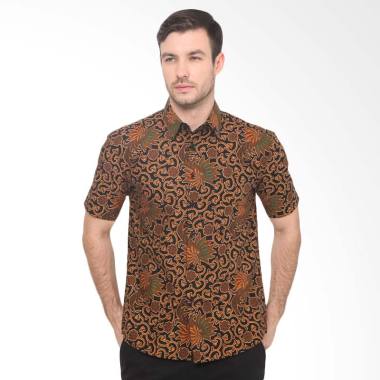 Enzy Batik Watura Kemeja Batik Pria - Black