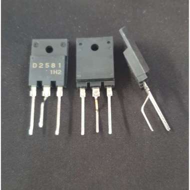 Transistor D2581 NPN 1500V 10A utk Horizontal Output - Original Tekuk