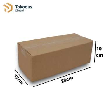 Kardus Kotak packing Polos 28 x 12 x 10cm (Bisa Custom) - Tokodus Coklat
