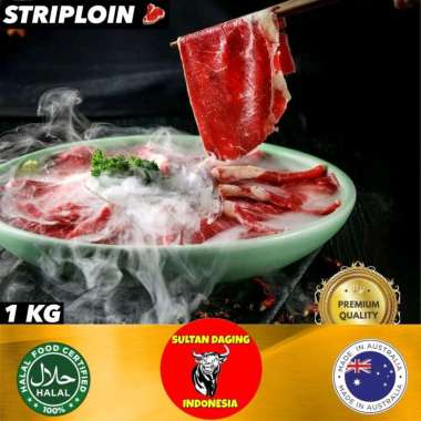 BEEF SLICE SHABU SHABU STRIPLOIN 1 KG IMPORT DARI AUSTRALIA/ BEEF SLICE GRILL/ LOW FAT BEEF SLICE/ S