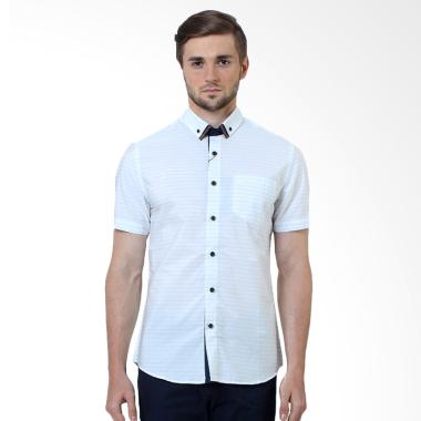Manzone Spon Kemeja Atasan Pria - White