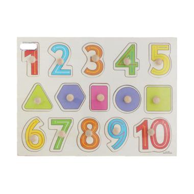 TOMINDO Puzzle Kayu Bentuk Angka Mainan Edukasi Anak