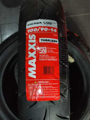 BAN Luar MAXXIS VICTRA 100 90 -14 Ban Motor matic scooter Tubeless bukan swallow