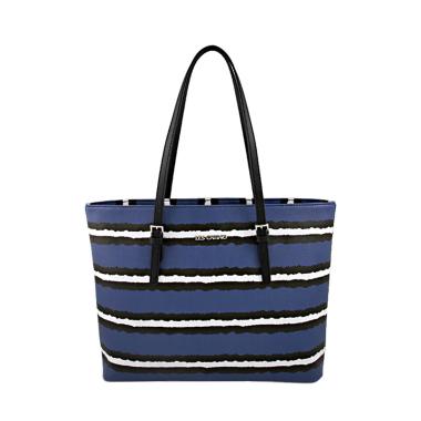 Lescatino Micores Wavy Tote Bag Wanita - Navy