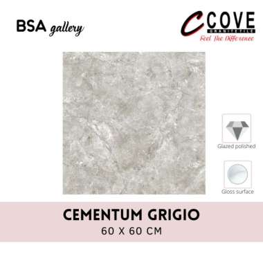GRANIT COVE 60X60 CEMENTUM GRIGIO / GRANITE TILE GLAZED POLISHED