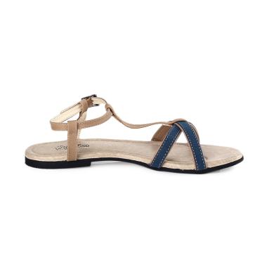 Kuzatura KKF 893 Sandal Flat Wanita - Krem