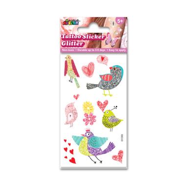 Avenir 69310 Love Bird Glitter Tattoo Stiker Multicolor