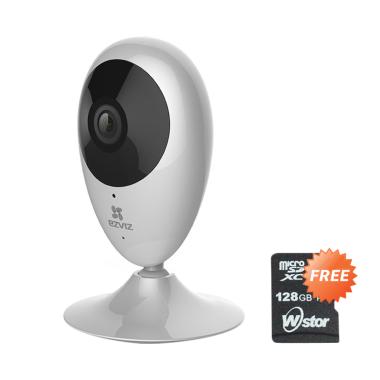 Kamera Cctv Ezviz Mini O 720p Wifi Indoor Cloud Kamera Cctv Free Micro Sd Wstor U3 128 Gb - 