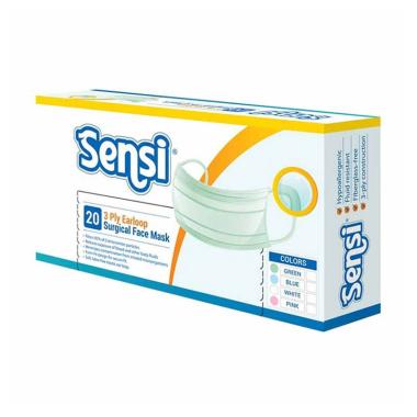 Sensi 3Ply Earloop Surgical Face Mask [20 pcs]