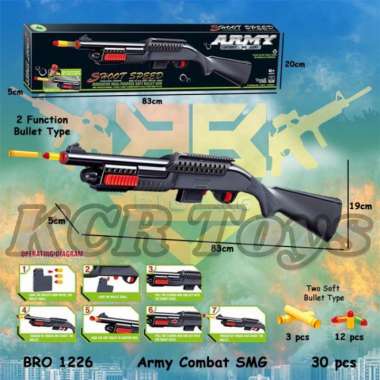 Pistolan Nerf PUBG FF Peluru Busa Soft Bullet Tembakan Mainan Bro1226