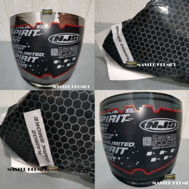 KACA VISOR HELM KAIROZ KAIROS IRIDIUM SILVER BLUE DARK SMOKE ORI NJS DARK SMOKE