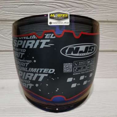 KACA VISOR HELM KAIROZ KAIROS IRIDIUM SILVER BLUE DARK SMOKE ORI NJS IRIDIUM BLUE