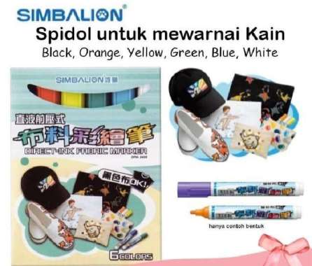 Spidol Kain / Direct Ink Fabric Marker Simbalion DFM-240/6