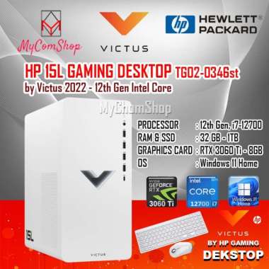 HP 15L PC GAMING TG02-0346ST i7-12700 32GB RAM 1TB SSD RTX 3060 Ti 8GB