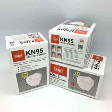 SENSI KN95 PROTECTIVE MASK 5ply isi 20/Masker Medis Sensi KN95 5 ply Putih