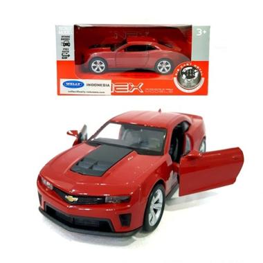 2013 Chevy Camaro ZL1 Coupe Die-cast Car 1:24 Yellow by Welly 8 inch 2012
