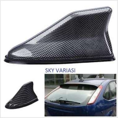 Antena Sirip Hiu Hybrid Carbon Mobil Kijang Kapsul Black