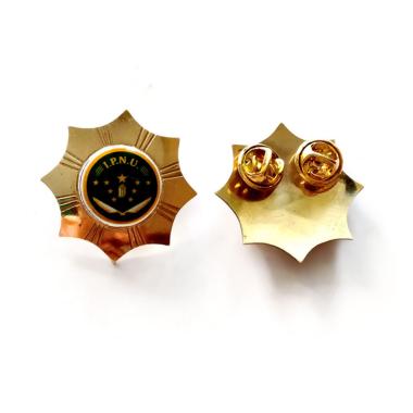 Mulyocreative Logo IPNU Model Bintang Pin Lencana - Emas [2 pcs] Emas
