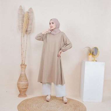 Rifanyhijab - Lashira Tunik Busui Coklat Susu