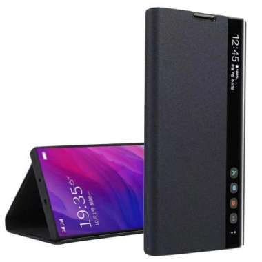 Case Samsung A12/M12 Standing View flip Cover a12/m12 - Hitam