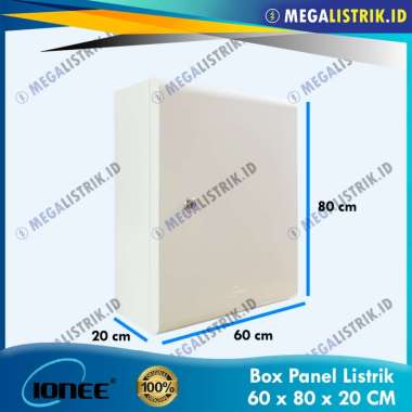 IONEE Box Panel Listrik 60X80X20 / Kotak Panel Kabinet 60 X 80 X 20 CM Cream Oval Powder Coating Ind