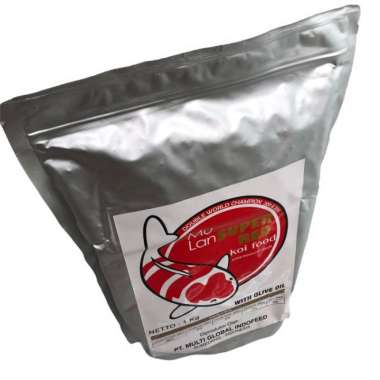 OEM 1Kg MuLan Super Red Koi Food. Size Medium, Floating, Enhancer Color Diskon of the year