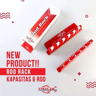 ROD RACK Relix Nusantara / Tempat Joran Rak Dinding Joran Rod Holder Merah