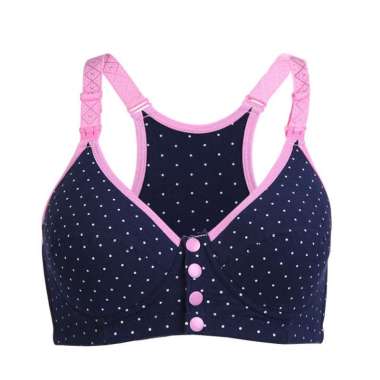 China Brand Bra Menyusui Front Open Nursing Bra 38C Navy