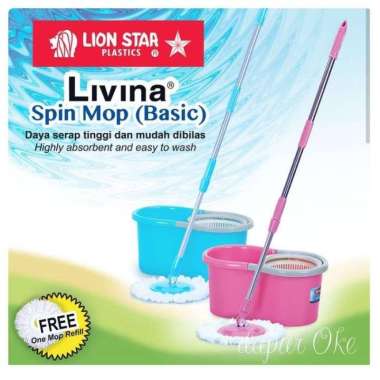 Lion Star Set Alat Pel Spin Mop Pembersih Lantai BM-46