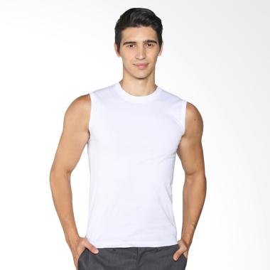 VM Kaos Polos Singlet Pria - Putih