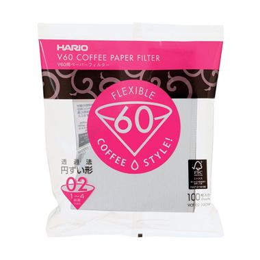 Hario V60 VCF-02-100W Paper Filter - White