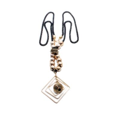 Shvana Panjang Amber Kalung - Hitam