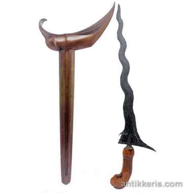 Keris Pusaka Sepuh Sabuk Inten Luk 11 Pamor Singkir Blambangan Sepuh hitam