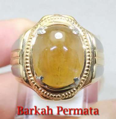 Cincin Batu Akik Yellow Safir Yakut Kuning Asli n 1763 Kuning