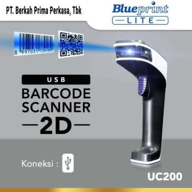 BLUEPRINT Barcode Scanner CCD 2D Auto Scan USB BP-UC200 Hitam-Putih