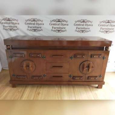 Buffet Nakas Antik Bufet Laci Kayu Jati Unik Furniture Jepara Multicolor