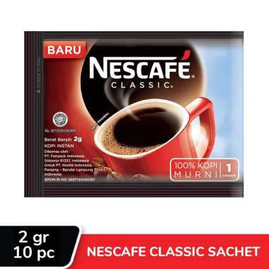 Promo Harga Nescafe Classic Coffee per 10 sachet 2 gr - Blibli