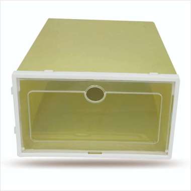 SK-C158 Kotak Sepatu Lipat Transparan Tebal Shoes Storage Box Organizer Rak Sepatu Plastik Susun Rak