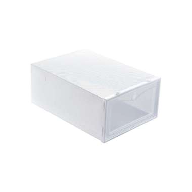 SK-C158 Kotak Sepatu Lipat Transparan Tebal Shoes Storage Box Organizer Rak Sepatu Plastik Susun Rak