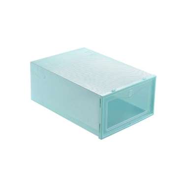 SK-C158 Kotak Sepatu Lipat Transparan Tebal Shoes Storage Box Organizer Rak Sepatu Plastik Susun Rak