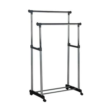 Kobucca Shop Double ROD Rack Rak Tempat Pakaian